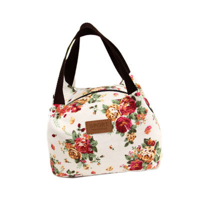 Lunch Bag Printing Portable Insulated Thermal Cooler Box Lunch Food Canvas Storage Bag Picnic Contai