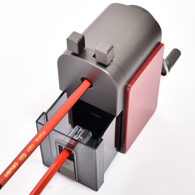 XIAOMI Ecosystem Deli 71150 2 Holes Metal Manual Pencil Sharpener Hand Crank Pencil Cutter Students Stationery Office School Supplies
