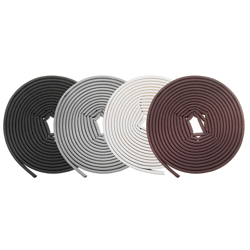 10M Self-adhesive D-Type Seal Strip Soundproof Doors Windows Weather Foam Adhesive Tape Decorations