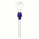 5 Inch Portable Glassware Convenient Blue Skull Glass Herb Holder Tube Pipe Bowl Filter