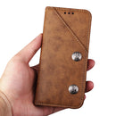 Flip Bracket Card Slot PU Leather Protective Case for Samsung Galaxy S9 Plus