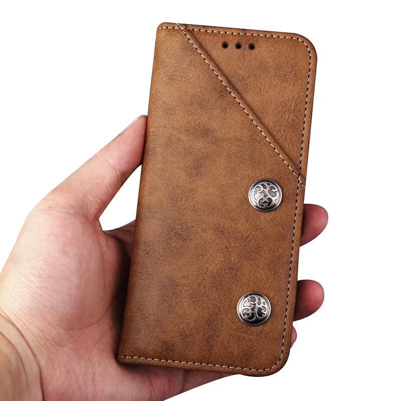 Flip Bracket Card Slot PU Leather Protective Case for Samsung Galaxy S9 Plus