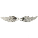 10Pcs Tibetan Silver Rose Angel Wings Pendants Charm DIY