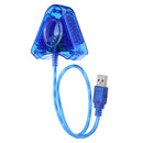 2 Port PS1 PS2 PSX to PC Adapter USB Converter for Game Controller Gamepads