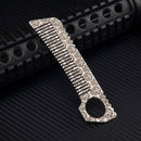 IPRee 4 In 1 Tactical Stainless Steel Comb Safety Survival Emergency EDC Gadget