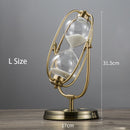 Rotating Hourglass Sand Timer Metal Spinning Sandglass for Club Hotel Home Office Desktop Decoration Gift S/L Size