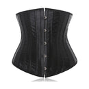 Women's Jacquard 12/24 Steel Bone Corset Bust Support Lift Chest Tighten Waist Flat Abdomen Shaper with Thong