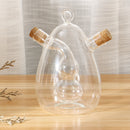 Oil Vinegar Pourer Storage Bottles Condiment Cruet Dispenser Glass Bottle
