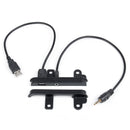 2 DIN Fascia Car Facia Dash Kit Side Trims Brackets with USB AUX Port Cable For Toyota