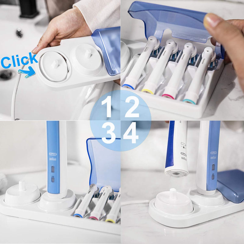 Toothbrush Holder Brush Head Storage Organizer Charger Stand For Braun Oral-B