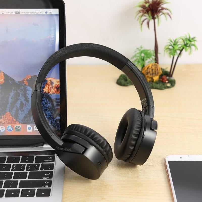 Glamshine GS-H10 Wireless bluetooth 5.0 Headphone 3.5mm AUX-in TF Card Stereo Foldable Headset with Mic