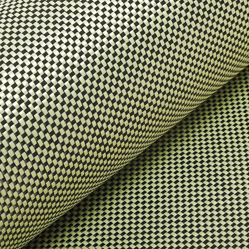 1m 3K 200g Yellow Carbon Fiber Hybrid Fabric Cloth Plain Weave Cloth High Strength for Building Bridge Construction Repair