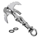Folding Gravity Grappling Hook Outdoor Climbing Claw Clasp Survival Carabiner Tool Set