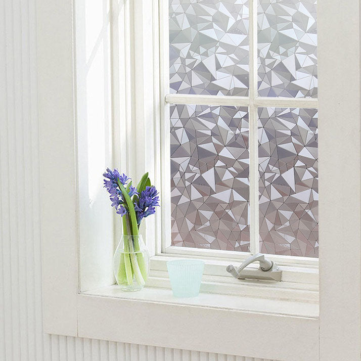 40cmX200cm Modern Flower Pattern Glass Stickers Bathroom Balcony Sliding Door Frosted Glass 3D Stick