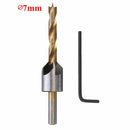 3-10mm HSS 5 Flute Countersink Drill Bit Set Carpentry Reamer Wood Working Chamfer Drill Bit