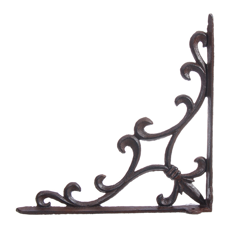 Cast Iron Wall Shelf Mount Bracket Support Mounted Supporter Home Garden Rusty