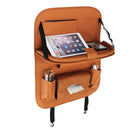 Car Seat Back Leather Kids Organizer Tidy Pocket Storage Bag Travel Holder Table
