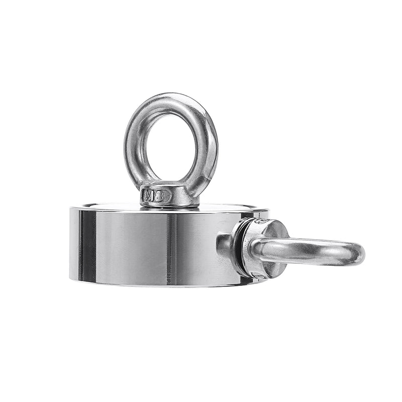 48/60/67/75mm Double Ring Neodymium Recovery Magnet Circular Ring Hook Steel Hunting Fishing Magnet