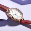 NAVIFORCE 5003 Diamonds Elegant Design Ladies Wrist Watch Genuine Leather Strap Quartz Watch
