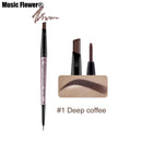 Music Flower Double Head Waterproof Eyebrow Pen Eye Brow Enhancers Makeup Tools