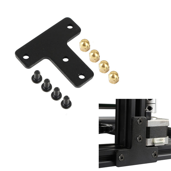 Black Metal T-type Brass Nut Bracket Fixed Plate for Tornado/CR-10S/Ender-3 3D Printer Part
