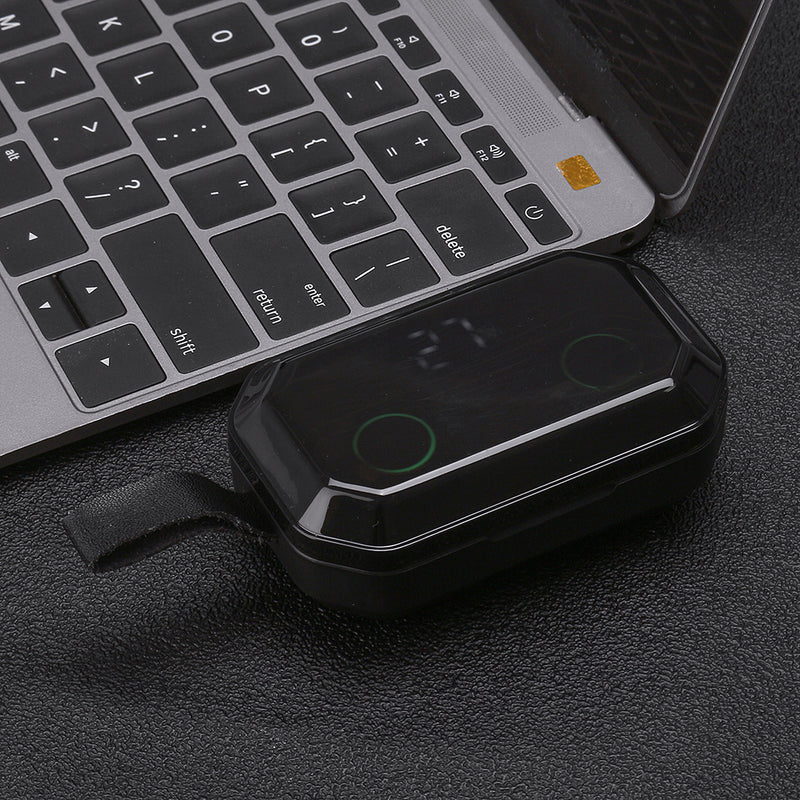 TWS bluetooth 5.0 Wireless Headset Headphone 4000mAh Digital Display IPX7 Waterproof Earphone with Charging Box