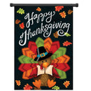 30x45cm Thanksgiving Polyester Turkey Welcome Flag Garden Holiday Decoration
