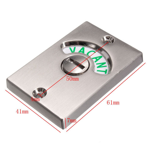 Nickel Drawing Chroming Bathroom Toilet Door Lock Indicate Door Bolt