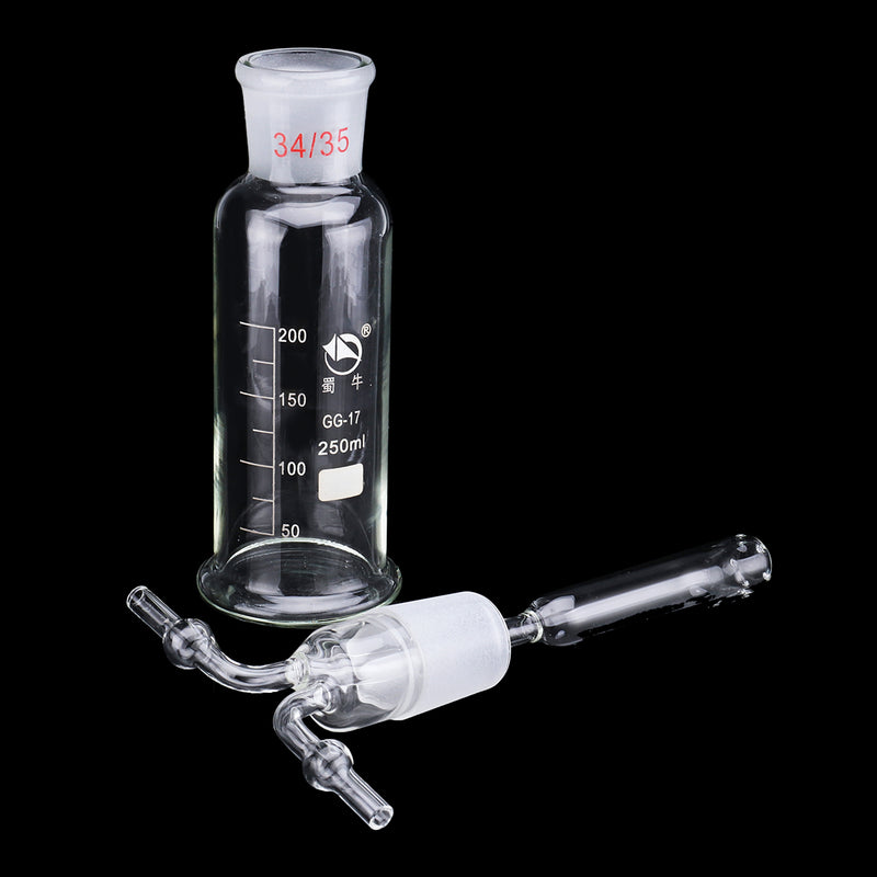 250ml Precision Chemical Glass Mengshi Porous Gas Bottles Washing Laboratory Equipment