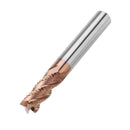 Drillpro 4pcs 4/6/8/10mm Rough End Mill Cutter 4 Flutes HRC55 AlTiN Coating Milling Cutter