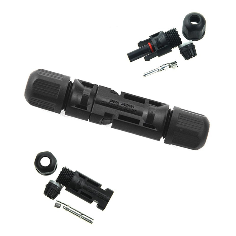 Excellway 5 Pairs PV Solar Panel Cable MC4 Connectors Male & Female Waterproof IP67 for Photovoltaic Solar System