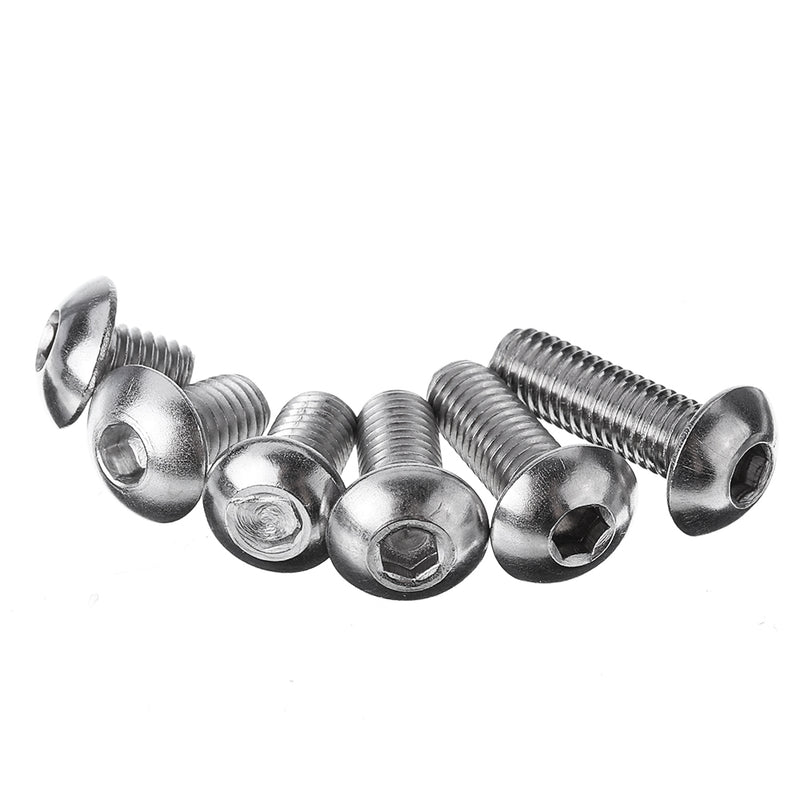 Suleve M5SH7 165Pcs M5 Hex Socket Button Head Screw 304 Stainless Steel Bolt Assortment Set