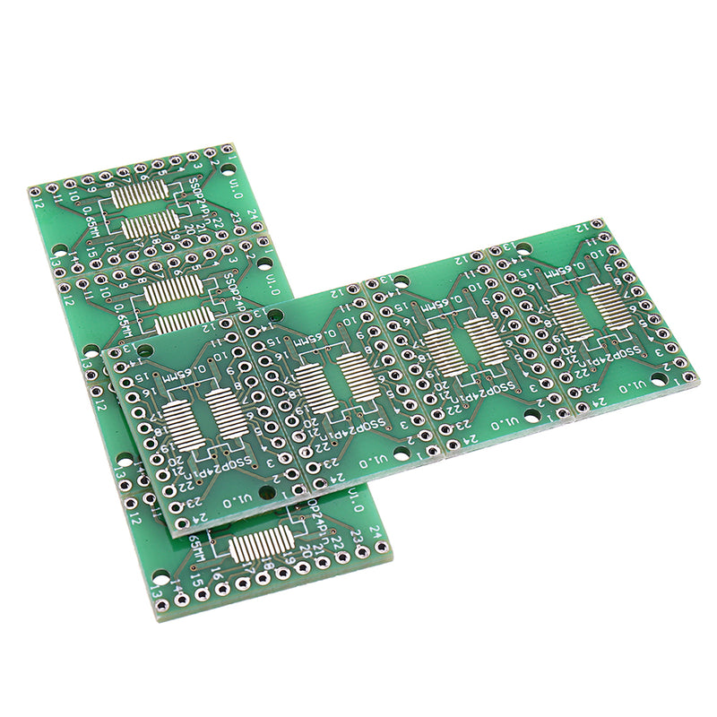 20pcs SOP24 SSOP24 TSSOP24 To DIP24 PCB SMD DIP/Adapter Plate Pitch 0.65/1.27mm PCB Board