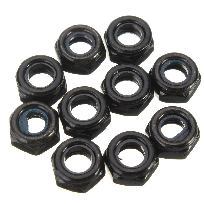 Suleve CS1 50pcs Carbon Steel Self Locking Hex Nut Nylon Insert Lock Nut M2/M2.5/M3/M4/M5/M6/M8/M10/M12