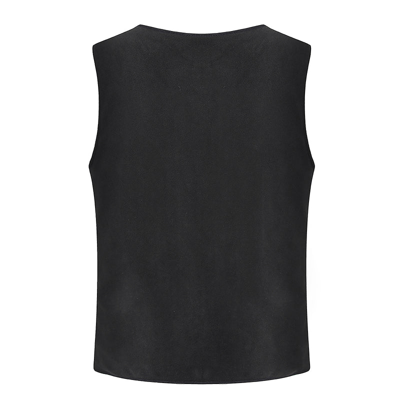 Intelligent Winter Electric Heated USB Sleeveless Waistcoat Heating Jacket Temperature Control Full Zipper Black