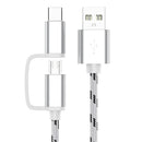 Bakeey 2 In 1 2.4A Type C Micro USB Fast Chaarging Data Cable For Huawei P30 Pro Mate 30 Xiaomi Mi9 9Pro S10+ Note 10