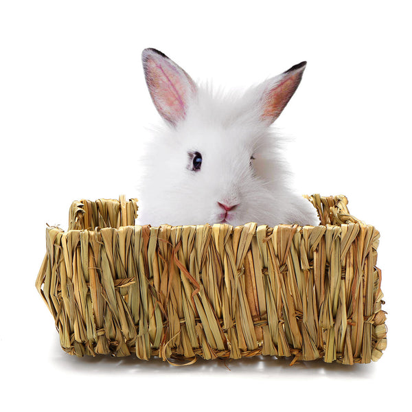 Grass Nest Cave House Snooze Pet Bed Cabin Mat For Pet Guinea Pig Chinchilla