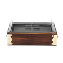 Portable Stainless Steel Wood BBQ Grill Barbecue Cooking Household BBQ Stove