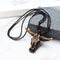 Vintage Ox Skull Head Pendant Adjustable Lether Long Necklace for Men Women