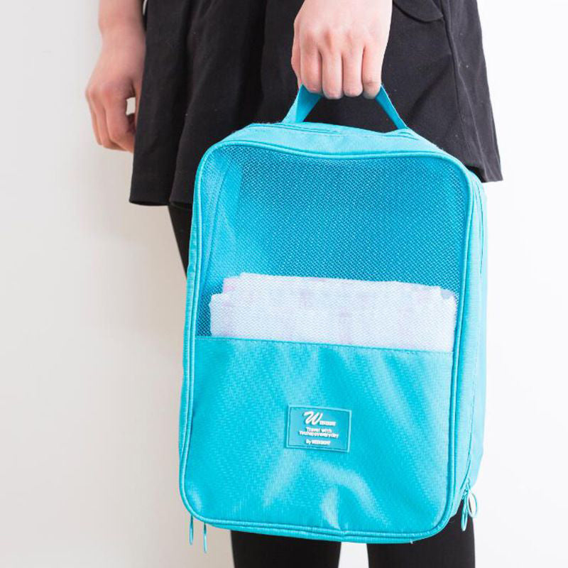 Large-Capacity Travel Waterproof Dry Wet Separation Storage Shoe Box Dustproof Shoe Bag Wash Bag
