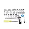 40Pcs 3/8inch And 1/4inch Drive Socket Set Tool Kit Ratchet Wrench Extension Bar For Car Motorcycle
