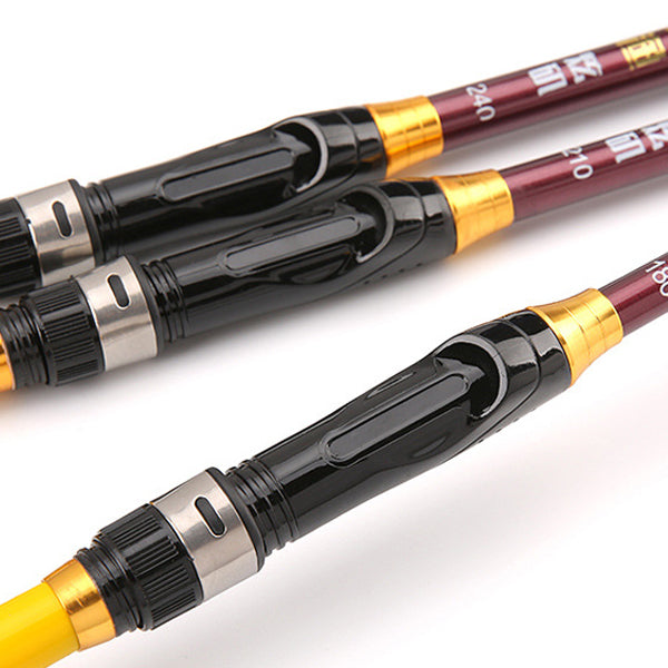 ZANLURE 1 Pcs 1.8/2.1/2.4/2.7m Carbon Fiber Telescopic Mini Fishing Rod Travel Sea Fishing Pole Spinning Casting Rods