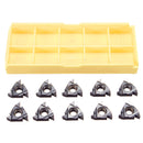 Drillpro 10pcs 16ER AG55 Tungsten Steel Inserts External Turning Tool Holder Inserts
