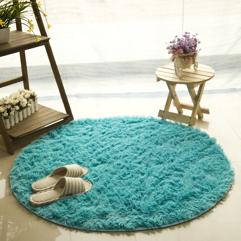 KCASA KC-MP1 60cm Non-Slip Bedroom Floor Mat Fluffy Soft Plush Rug Pure Colour Dining Room Carpet