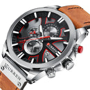 CURREN 8346 Chronograph Sport Men Wrist Watch Leather Watch Band Quartz Watch