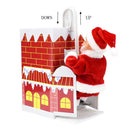 Christmas Electric Musical Toys Santa Claus Climbing Chimney Doll Xmas Decor Gift