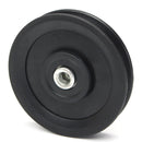 4.5" Nylon Bearing Pulley Wheel 115mm Black Wheel Cable Gym Fitness Equipment Part