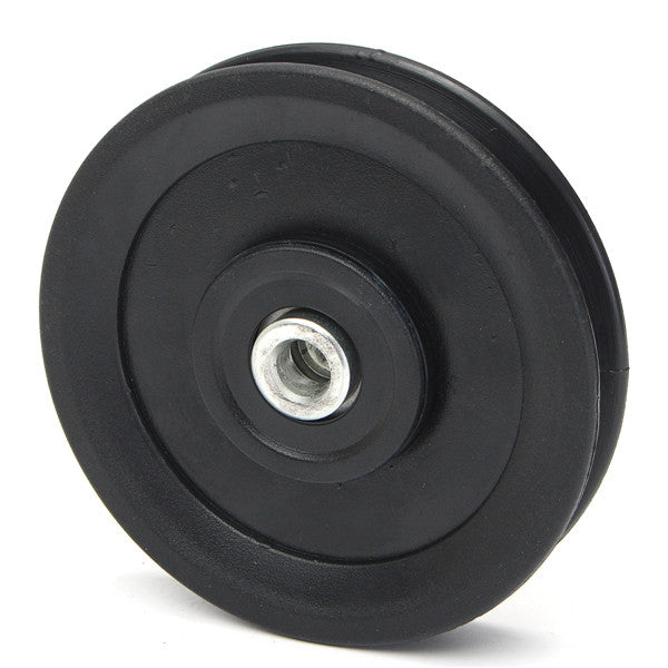 4.5" Nylon Bearing Pulley Wheel 115mm Black Wheel Cable Gym Fitness Equipment Part