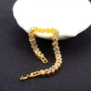 Trendy Metal Geometric Crystal Bracelet Temperament Rhinestone Bracelet