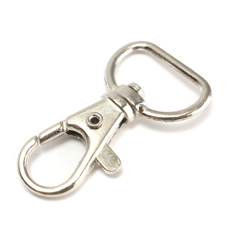 25Pcs Metal Swivel Lobster Claw Clasps Keychain Luggage Buckle DIY Handmade Accessories